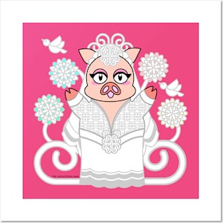 PIGGY WHITE WEDDING: BRIDE Posters and Art